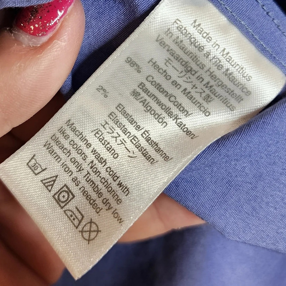 J. Crew Guitar Blue short sleeve button down shirt.  Men's size XXL. - Picture 5 of 12